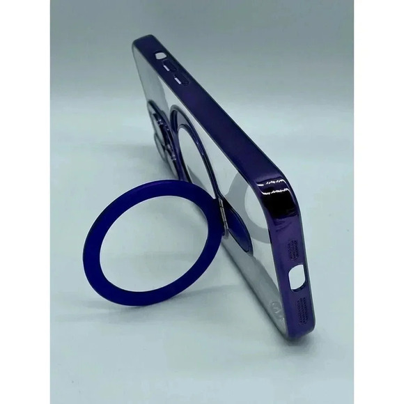 Magnetic for Case with Invisible Stand Compatible with iPhone 13 Pro Purple - Picture 3 of 12